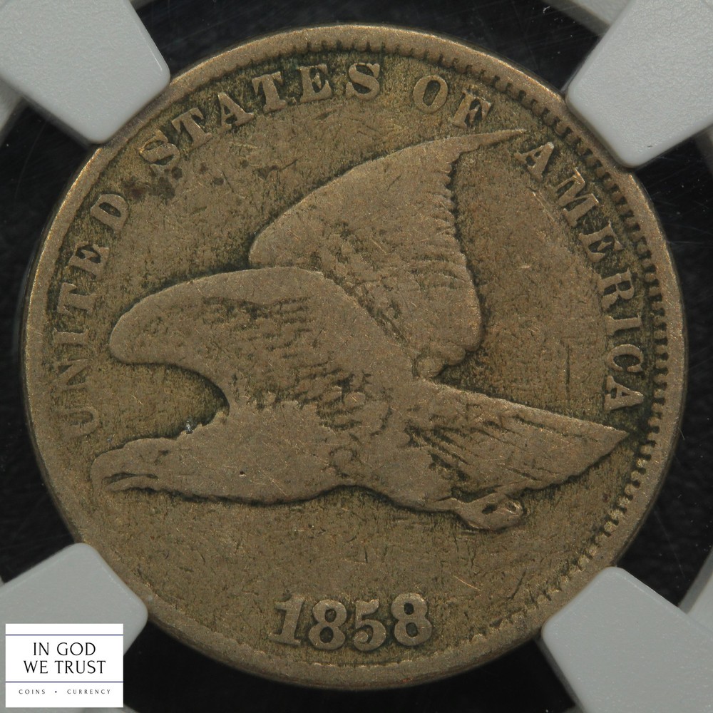 1858 Small Letters Flying Eagle Cent 1C NGC VG 08