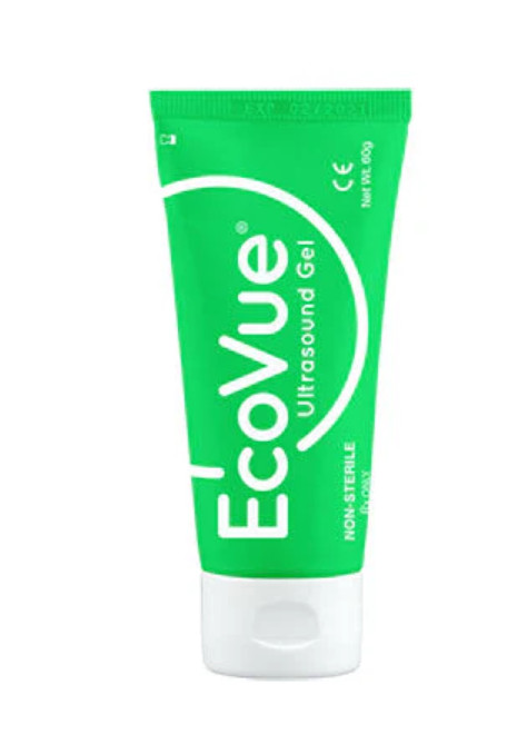 New - EcoVue Ultrasound Gel, 2 oz / 60 gm tube - 12 count - Exp Date: 2028/02/29