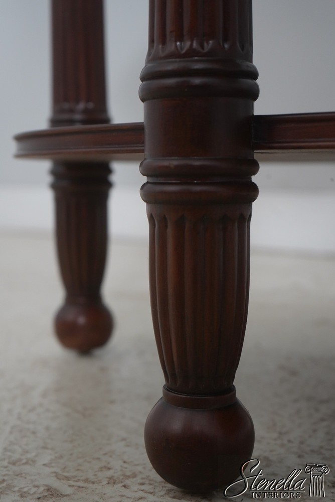 71992: HARDEN Marble Top Cherry 1 Drawer Console Serving Table