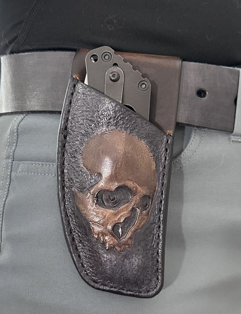 Strider SMF Leather Belt Sheath Handcrafted.