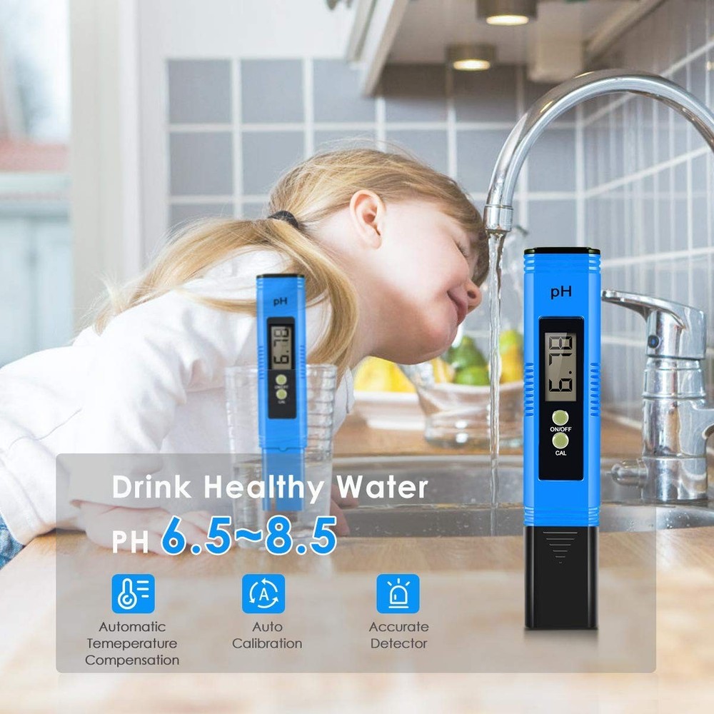 PH Meter for Water pH Tester Digital pH Pen, 0.01 High Accuracy pH Reader pH