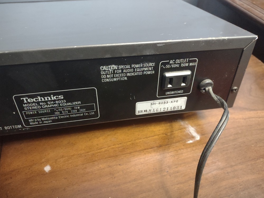 Technics SH-8033 Real Time Spectrum Graphic Stereo 7-band Equalizer Tested