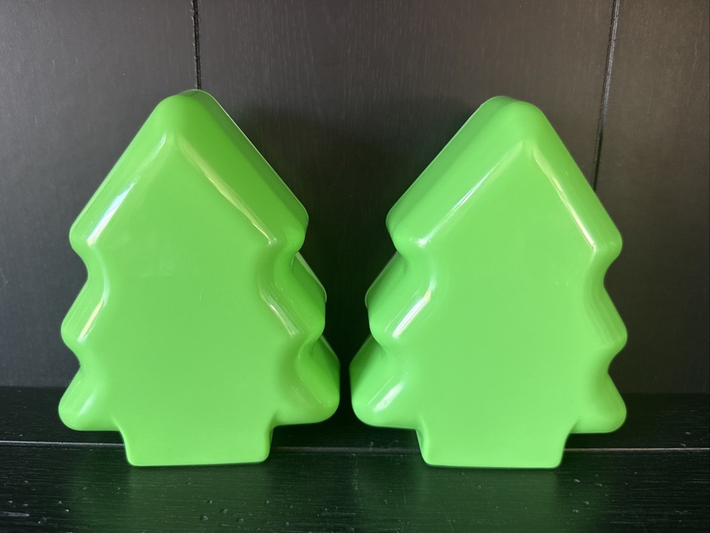 2 Warheads Candy Plastic Christmas Tree Containers Empty