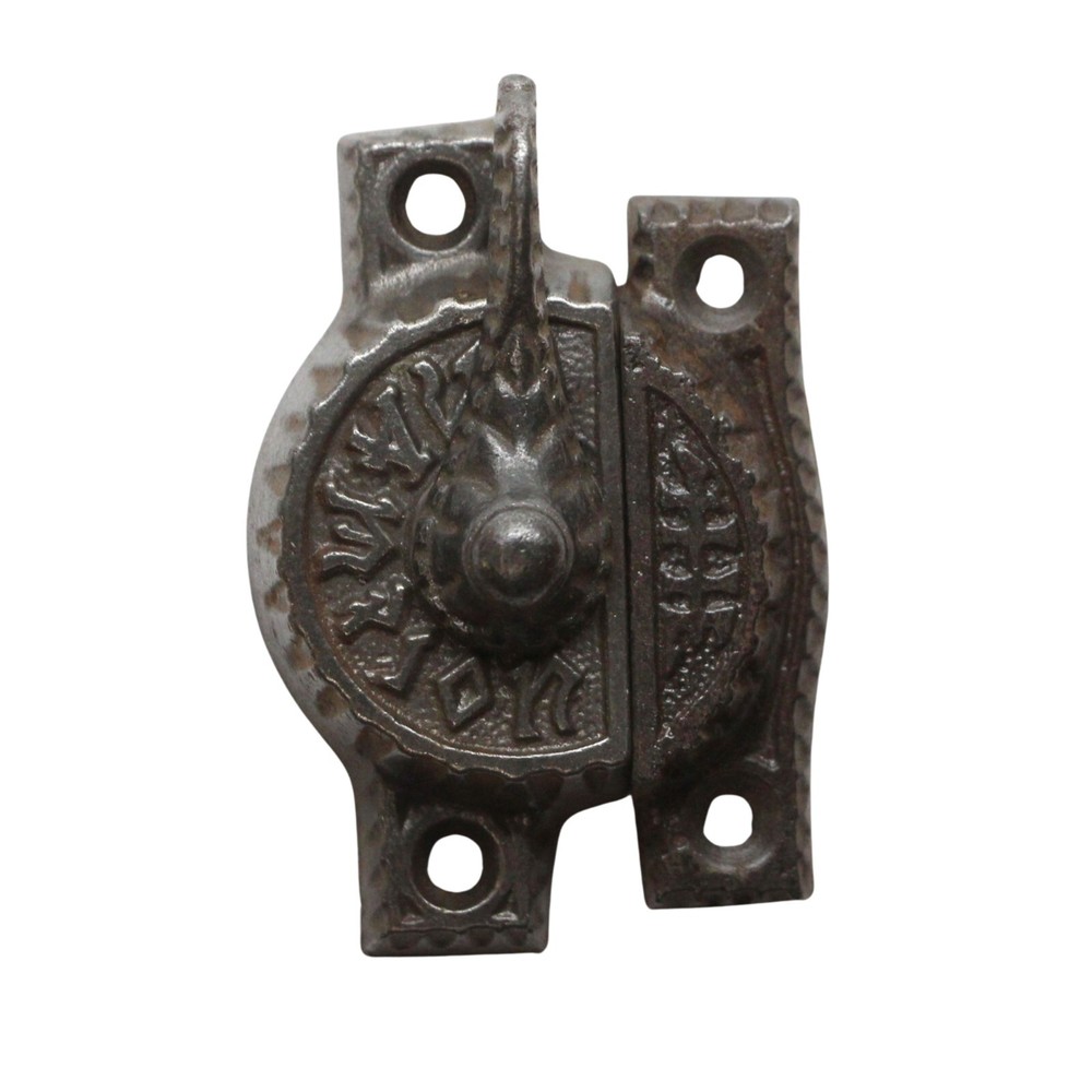 Aesthetic Antique Black Cast Iron Window Lock