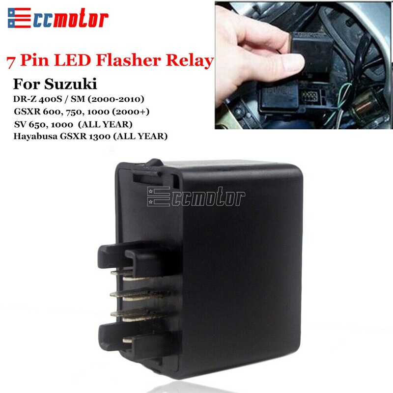 For Suzuki Flasher Relay LED Signal Light Load Control 7 pin Flash Controller