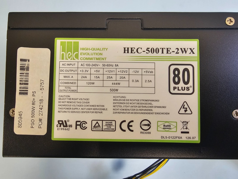 Hec-500TE-2WX Power Supply