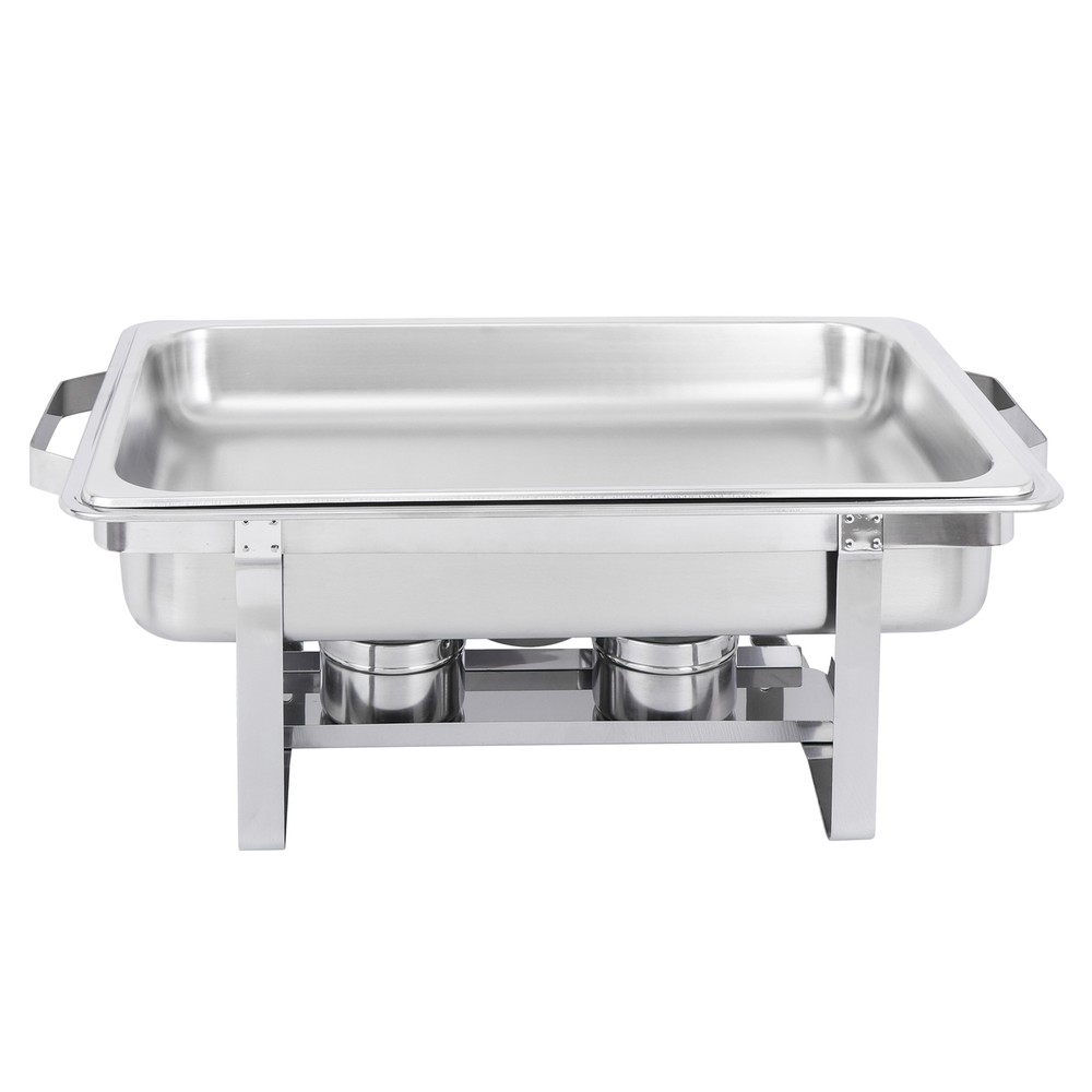 8Pack Stainless Steel Rectangular Chafing Dish Full Size Buffet Catering 8 Quart