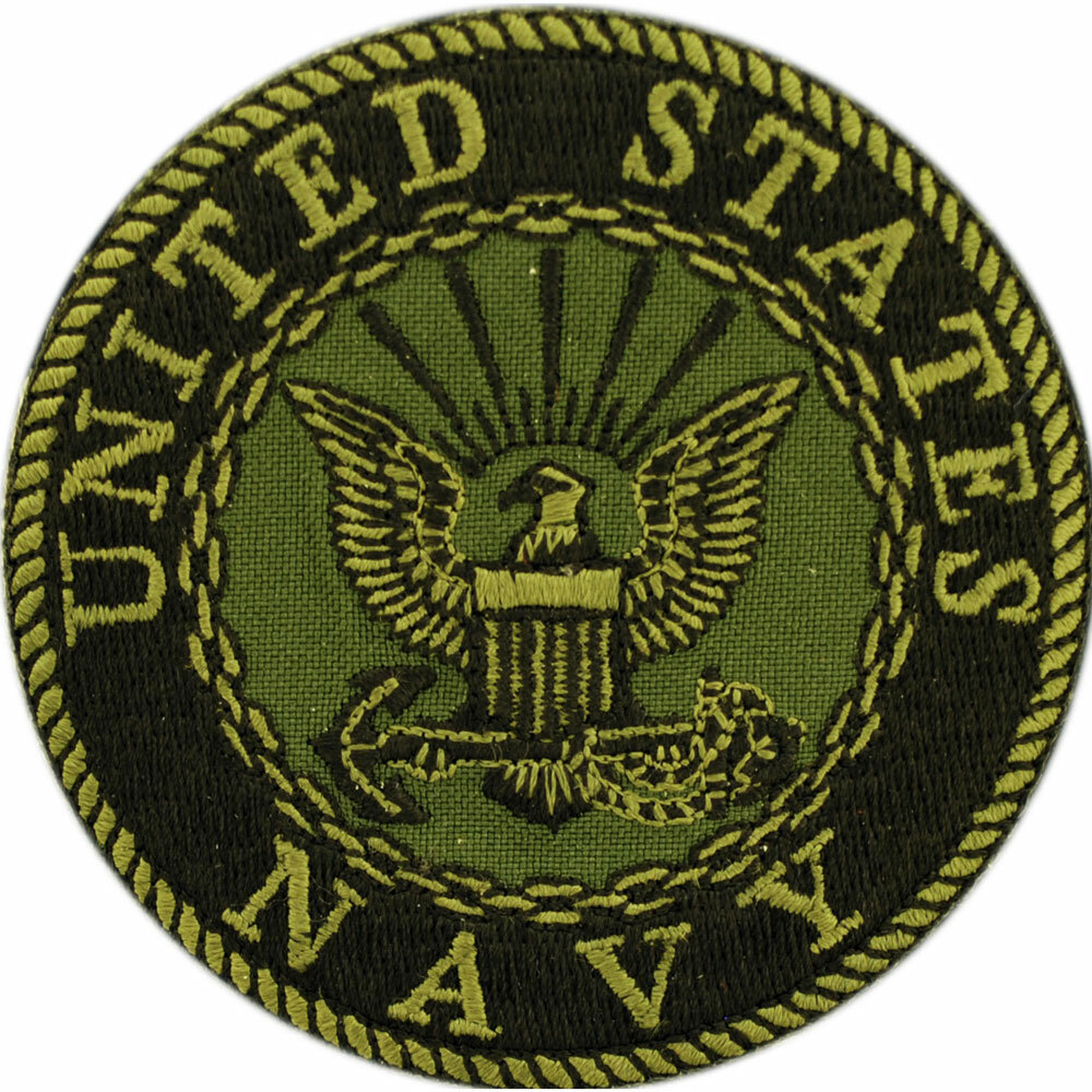 NAVY LOGO (03S) (SUBDUED) Embroidered Shoulder Patch 3" (0896)