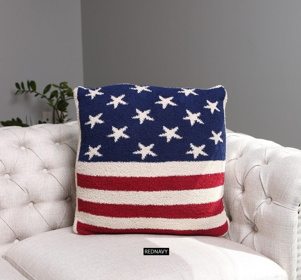 ComfyLuxe American Flag Pattern Cushion Cover