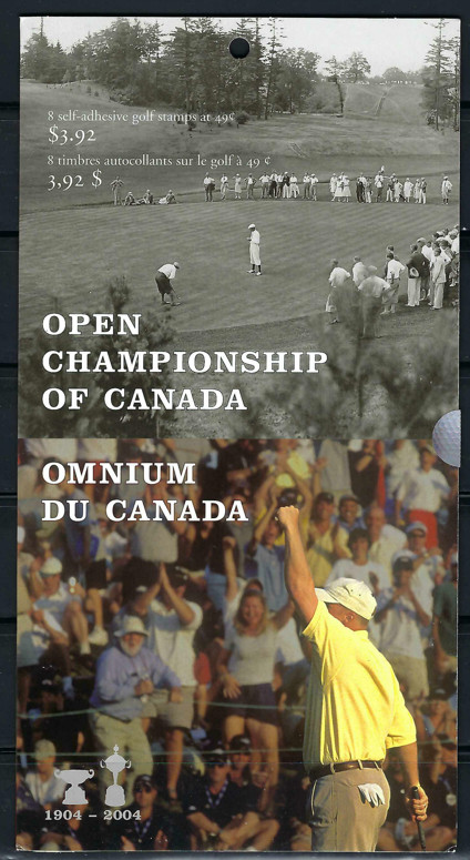 Canada #2052i Canadian Open Sealed Presentation Pack with 8 die-cut stamps