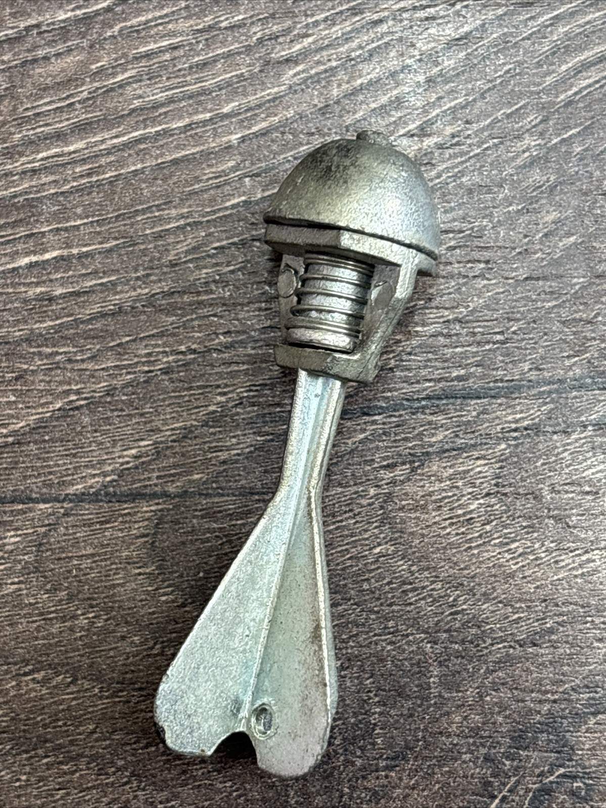 Vintage Diecast Metal Cap Bomb Grenade Toy Spring Loaded Made In Taiwan