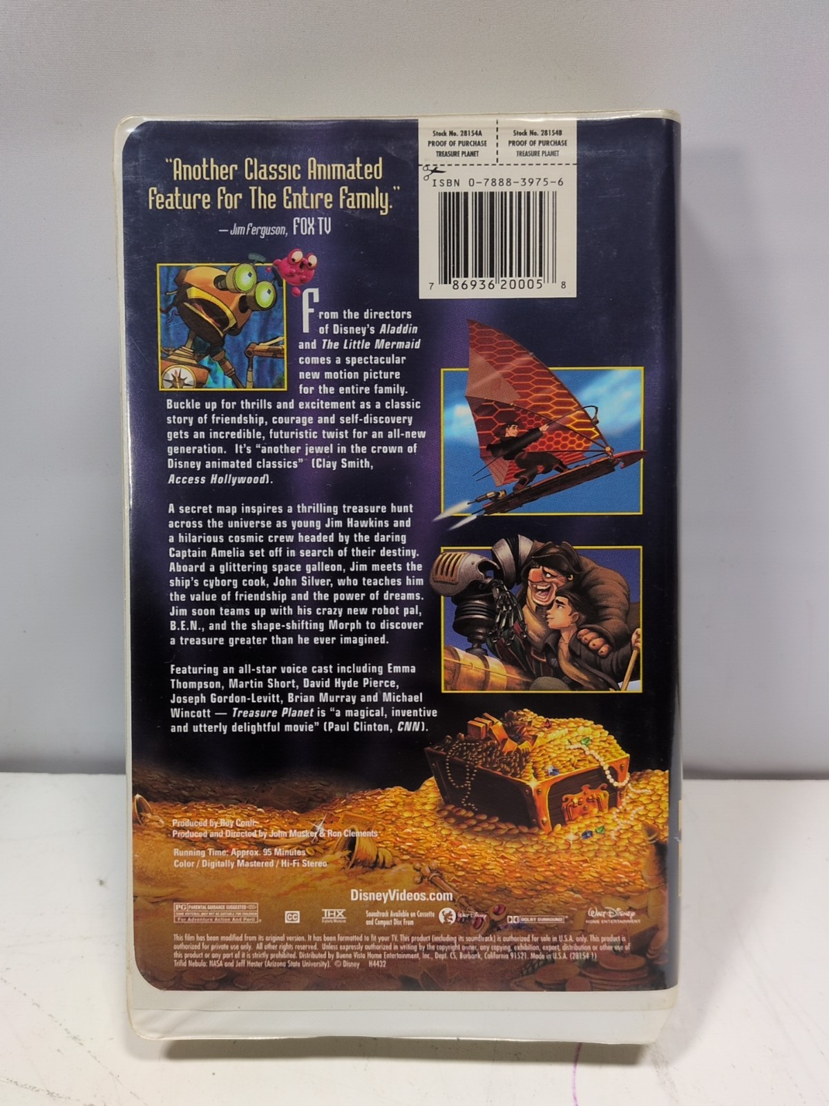 Walt Disney Treasure Planet VHS Movie - Classic Animated Adventure Accept. Cond.