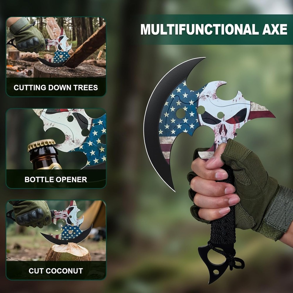 Outdoor 13" Camping Hatchet Multi Functional Shock-Absorbing Hand Pattern