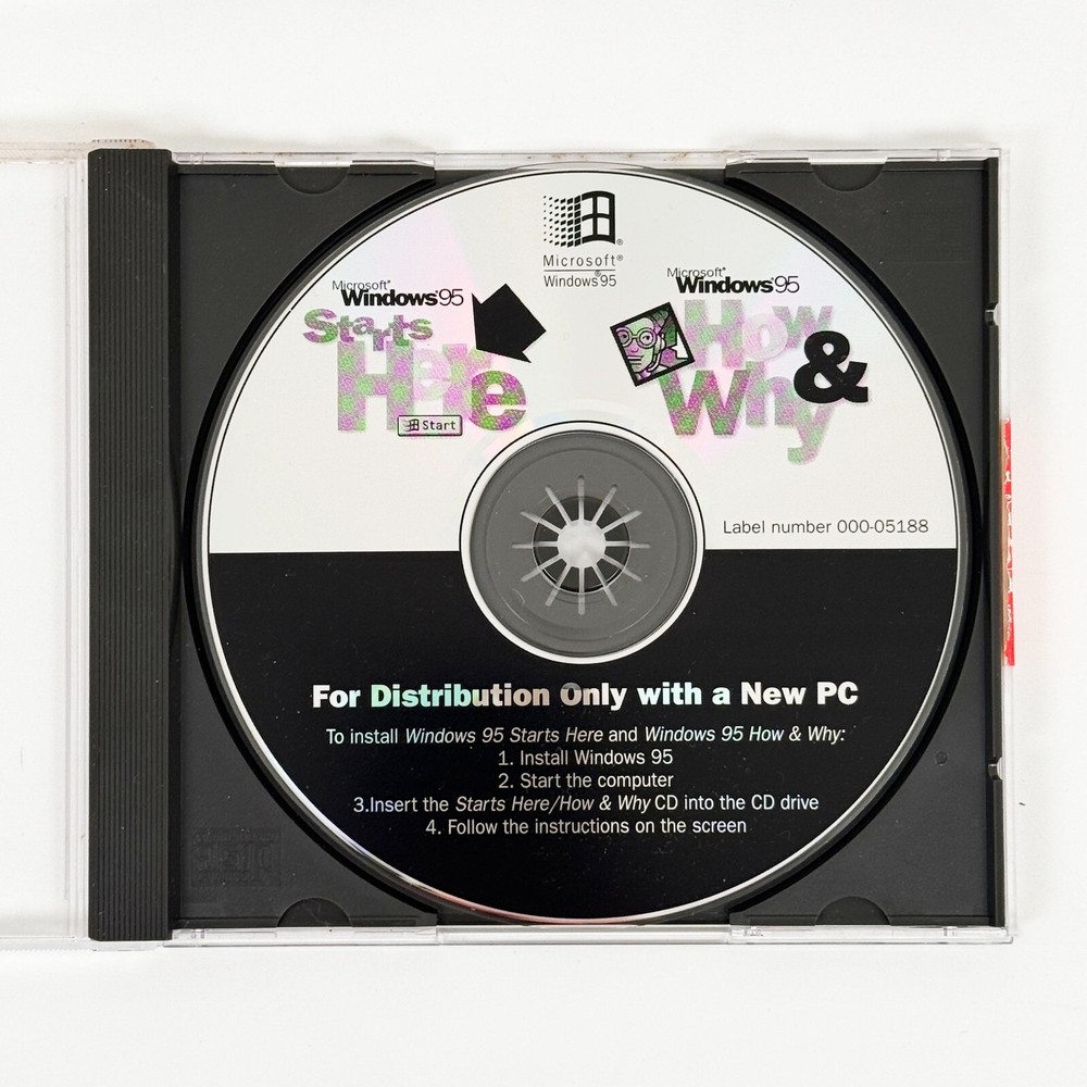 Microsoft Windows 95 + Starts Here How & Why Updated Edition CD-ROMs