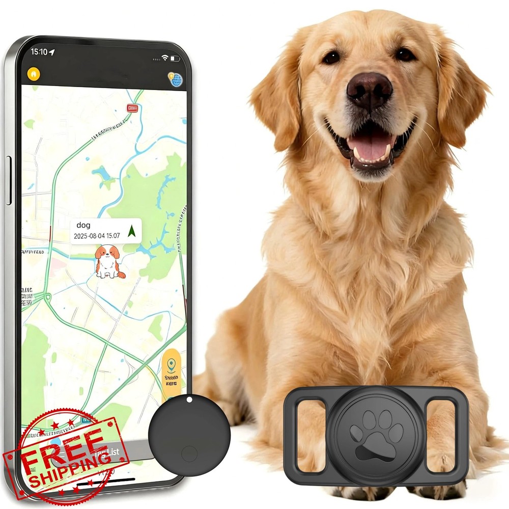 GPS Dog Pet Tracker Smart Tag, Waterproof, No Monthly Fee, Android