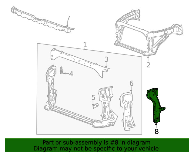 Genuine GM Headlamp Bracket 85157651