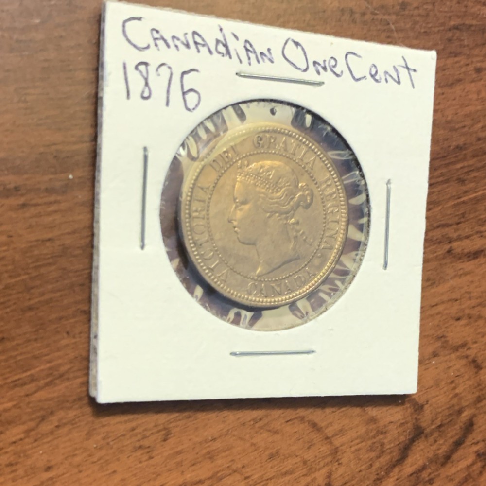 Antique Canada 1876 Large Cent Bronze Coin Circulated