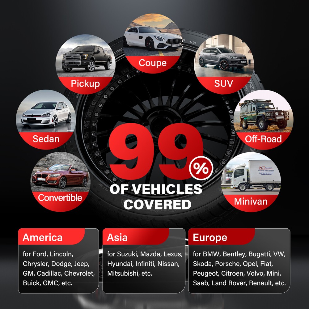 4PCS Autel MX-Sensor TPMS Universal Tire pressure Sensor 315&433MHz Programmable