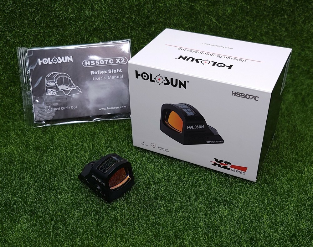 Holosun Open Reflex Illum 2 MOA Dot & 32 MOA Circle Red Dot Sight - HS507C X2
