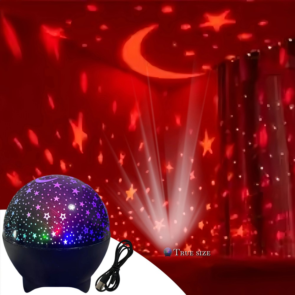Starry Sky Projector Light 7Modes LED Night Light Galaxy Moon Ambient Light for