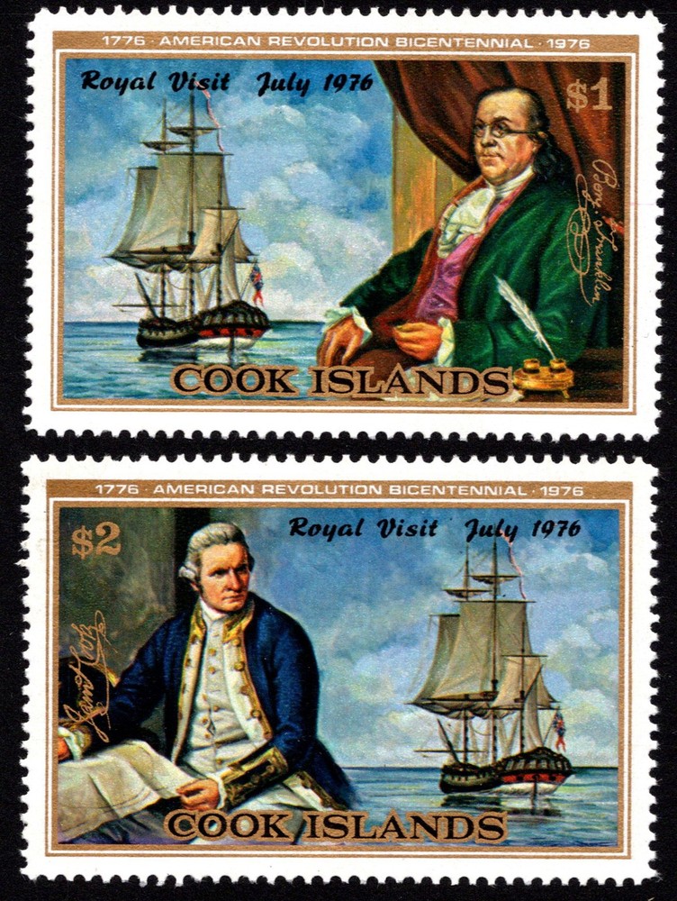 Cook Islands Scott 445-446 Mint never hinged.