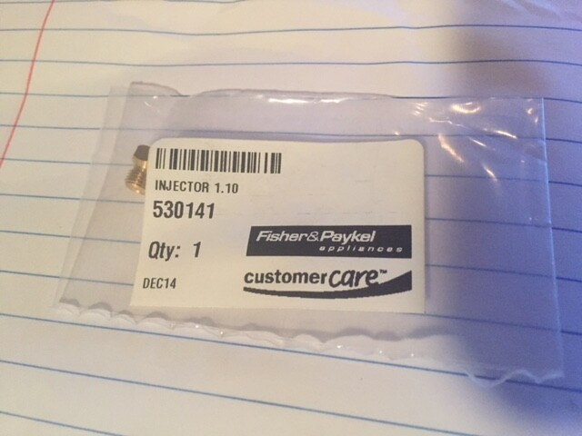 530141 FISHER PAYKEL INJECTOR 1.10 (NEW)