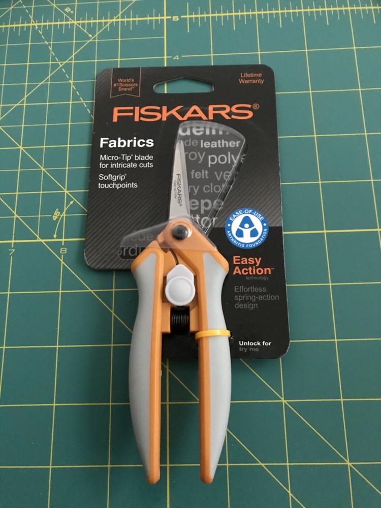 Fiskars Fabrics scissors Micro-tip blade for intricate cuts softgrip mask making