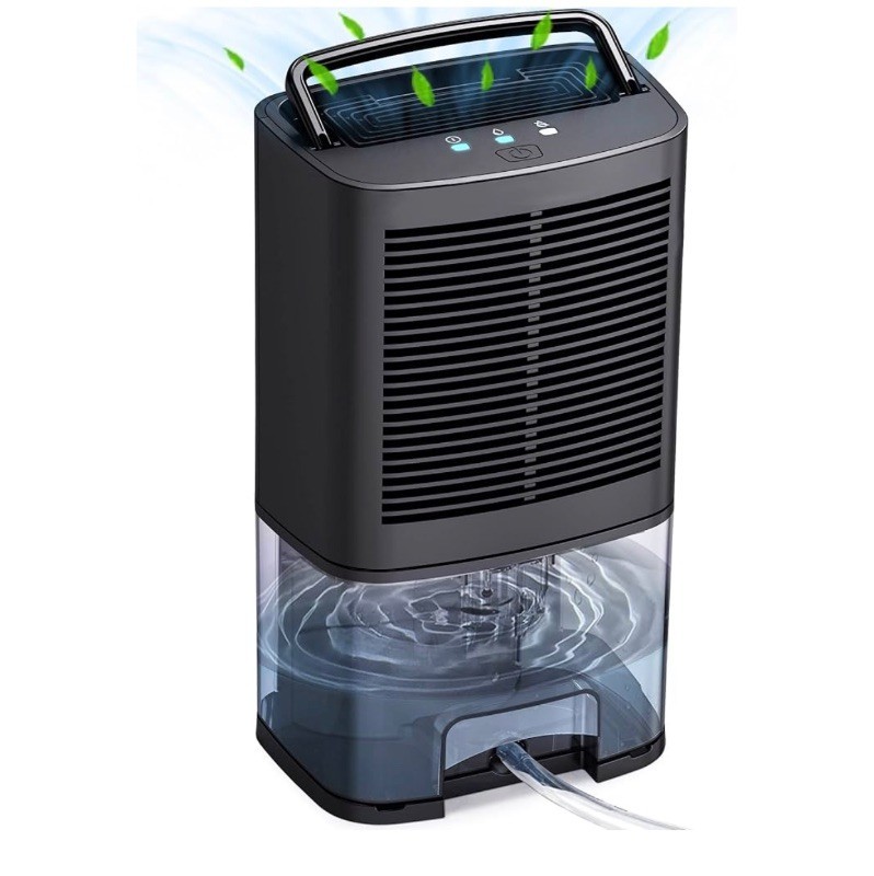 2000ml Dehumidifier Portable Quiet Operation , Black