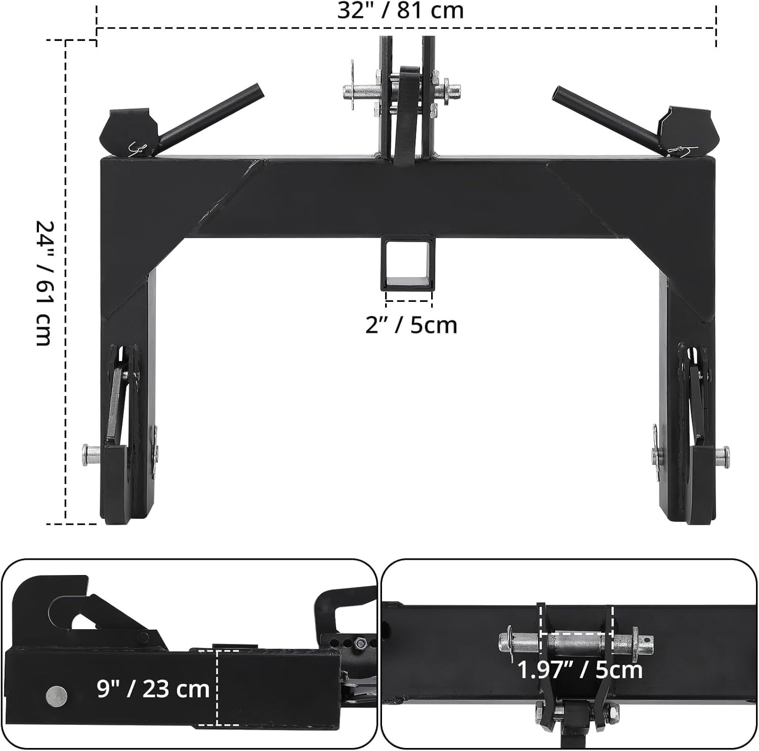 3-Point Quick Hitch for Tractors 3000 LBS for Category 1 Tractors