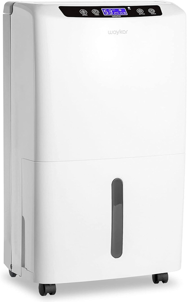 Compact 2000 Sq. Ft Dehumidifier - 34 Pints, Ergonomic Design, Washable Filter