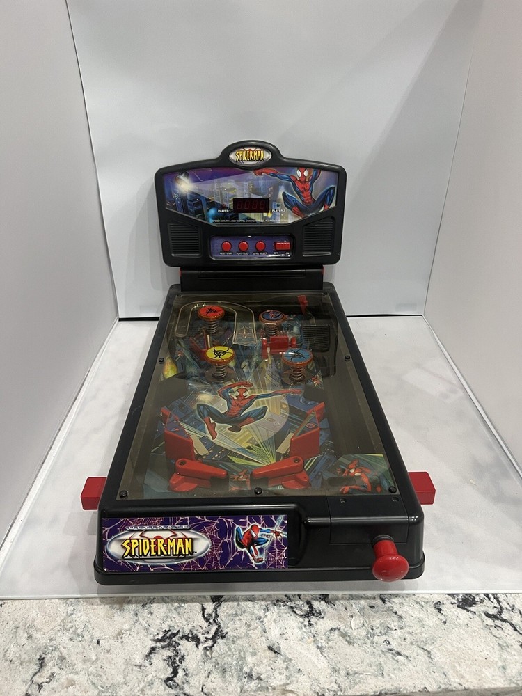 Marvel SPIDER-MAN 3 2007 Table-Top Mini Pinball Machine Used Tested WORKS