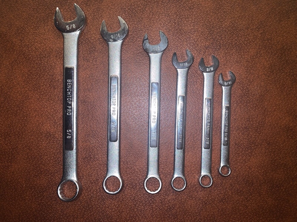Set of 11 Benchtop Pro Combination Wrenches Excellent Condition