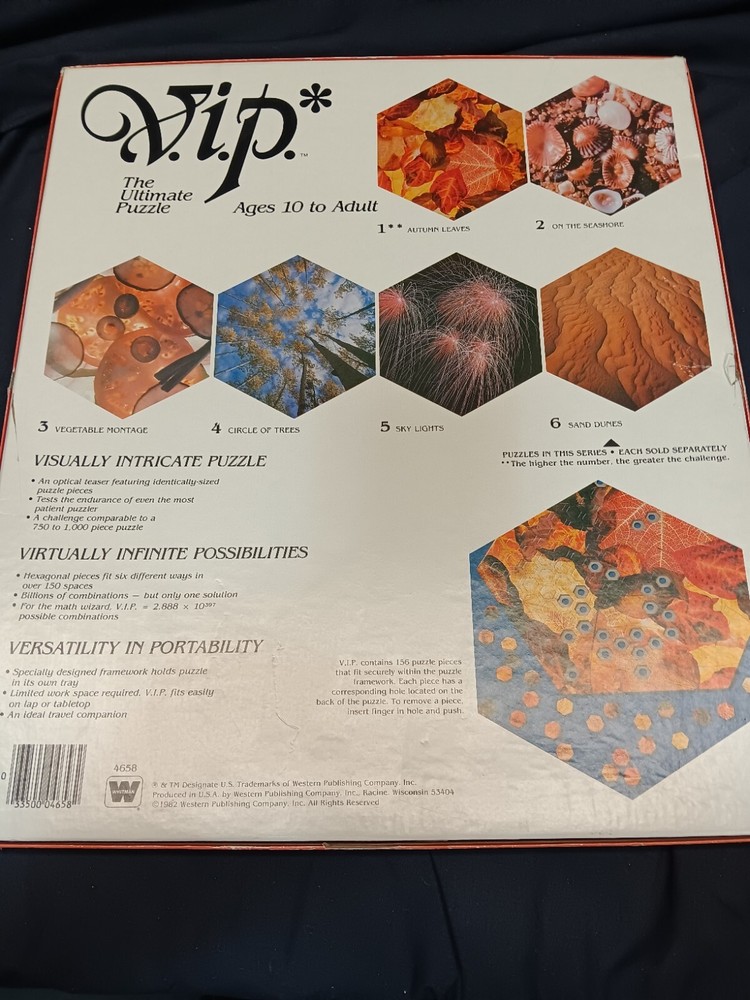 Vintage 1982 VIP The Ultimate Puzzle- Never Used- Virtually Impossible Puzzle