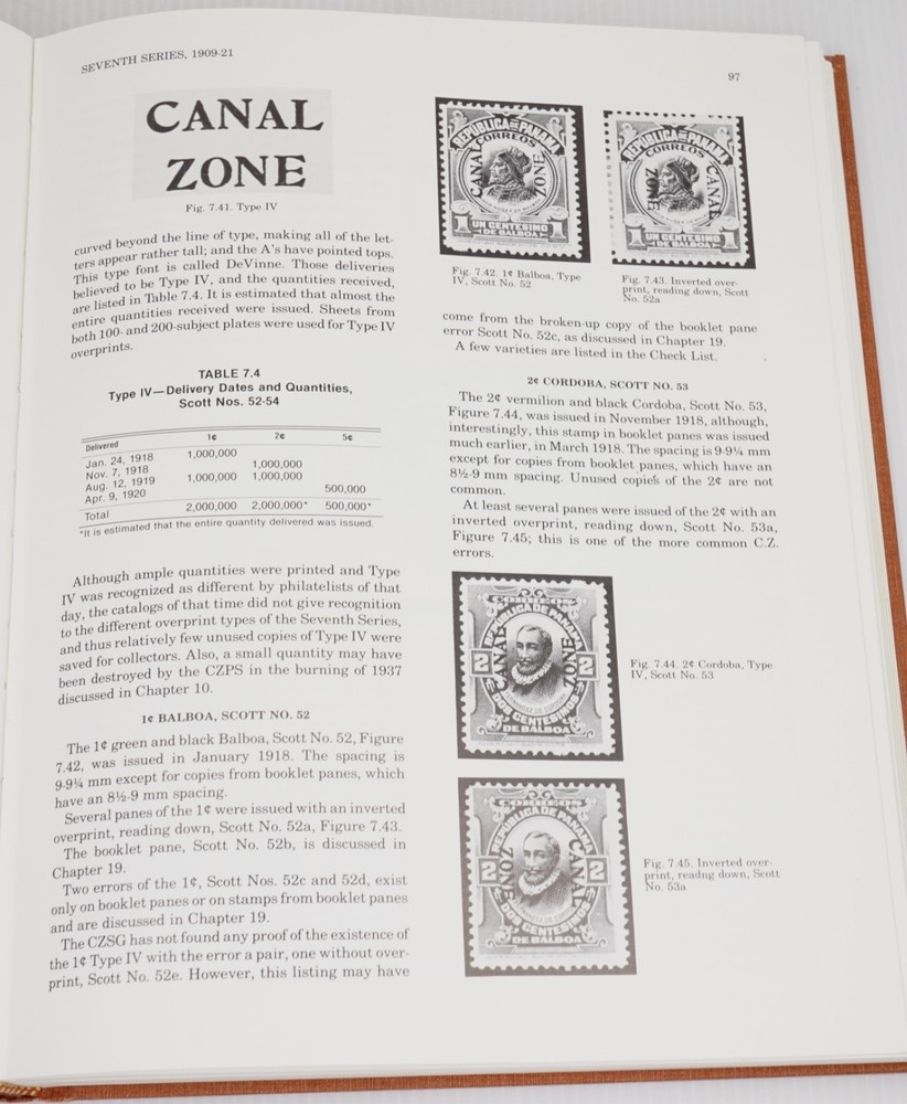 Canal Zone Stamps 1986 Plass Brewster Salz Hardcover Canal Zone Study Group