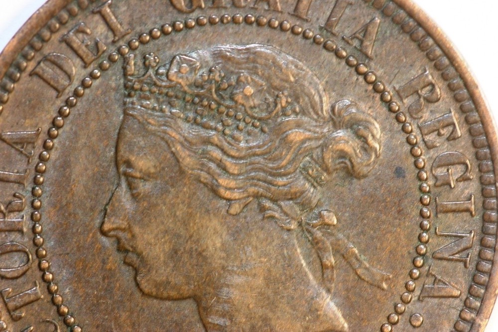 Grades Extra Fine Closed "D" 1876-H Canada Copper Large Cent KM #3 (CA509)