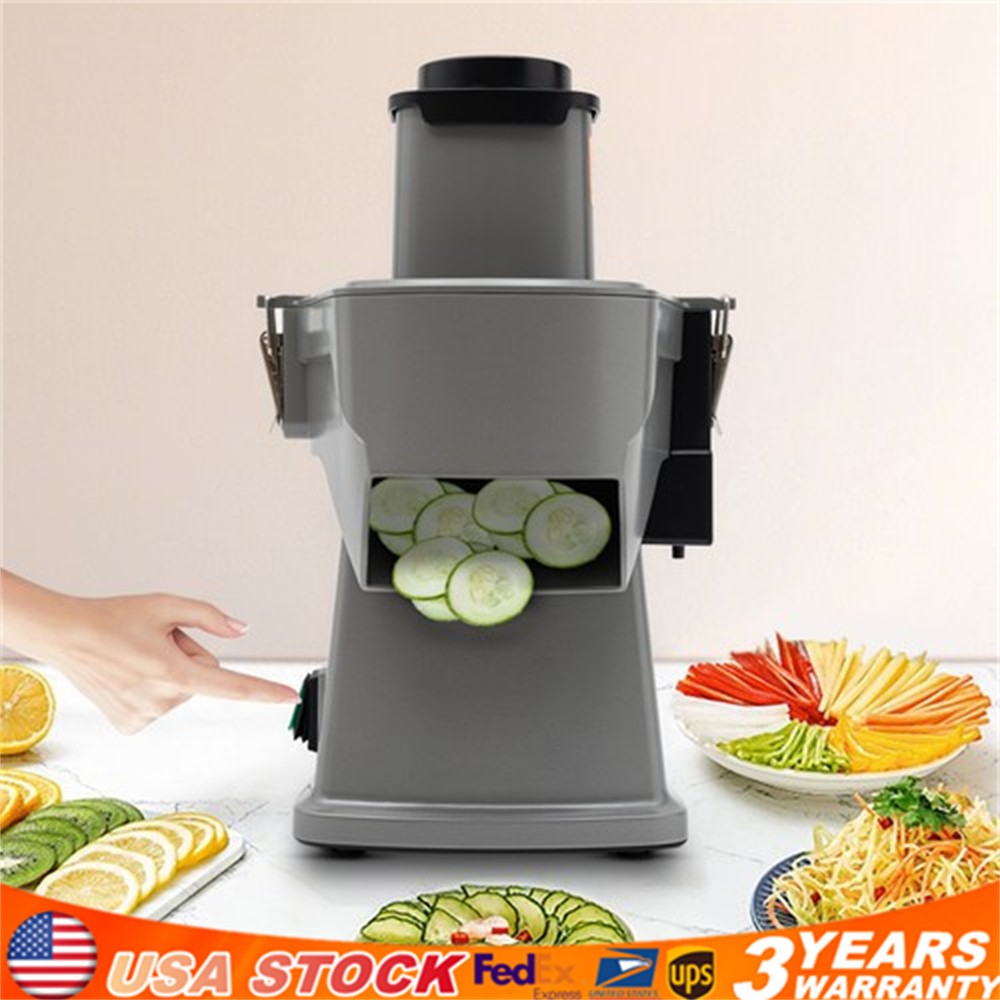 Food Processor Commercial Vegetable Fruit Cutting Shredding Slicing Machine 110V