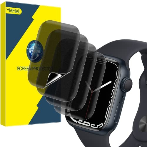 [ 4 Pack ] Privacy Screen Protector Compatible for Apple 45mm Matte Black