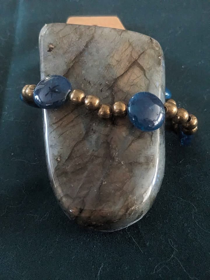 Blue Agate Gemstone Bracelet