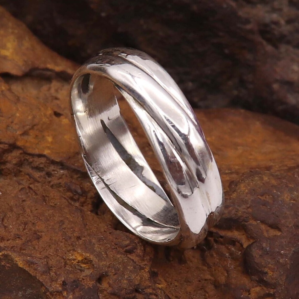 Solid 925 Sterling Silver Band Ring Wrap Statement Handmade Ring All Size