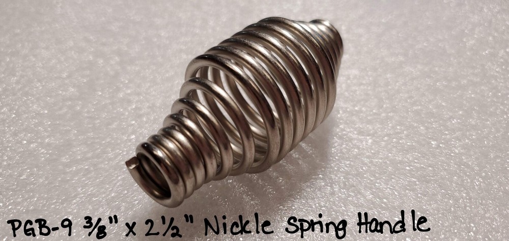 (PGB-9) 3/8” x 2.5" BRUSHED NICKLE SPRING HANDLE