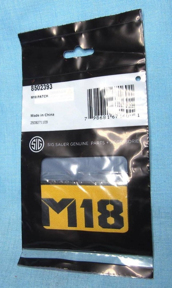 New Sig Sauer M18 M-18 Woven Morale Patch 3"x2" Hook & Loop Tactical Patch