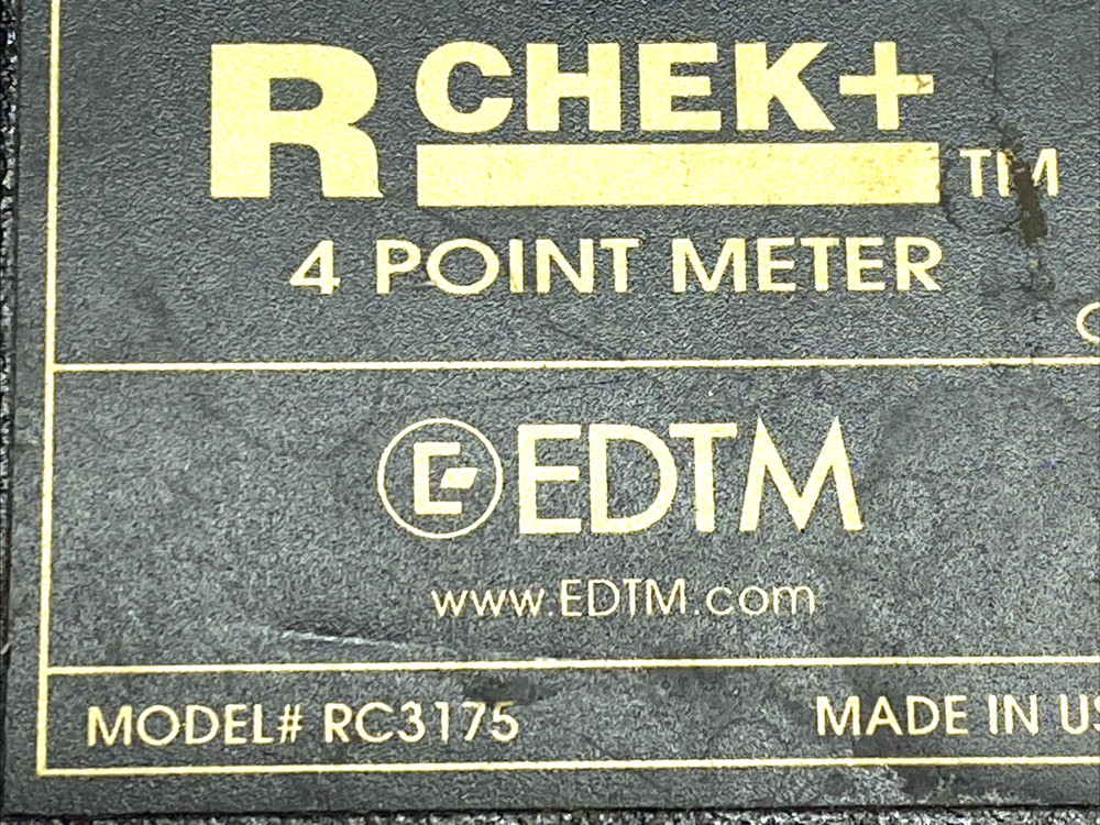 EDTM RC3175 R-Chek+ Surface Resistivity 4 Point Meter MISSING CONTACT PROBE