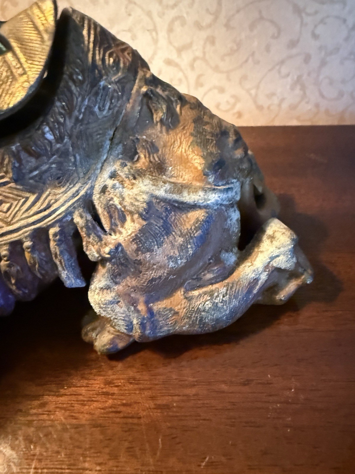 Antique Cold Painted Spelter Metal Camel Inkwell