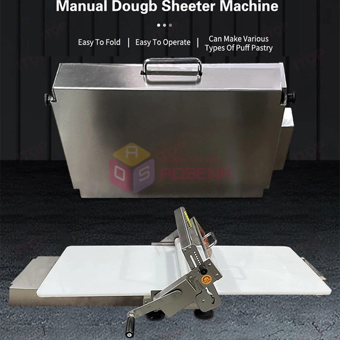 Hand-cranked Foldable Dough Sheeter Pastry Sheeter Puff Pastry Machine