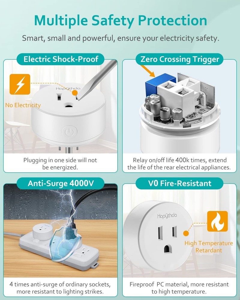 2 Pack Remote Control Outlet with 15A and 500 Feet RF Range