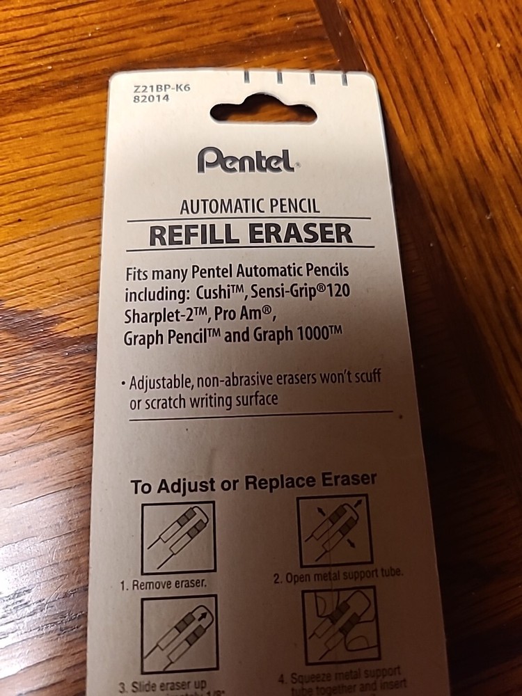 Pentel Automatic Pencil Refill Erasers NEW