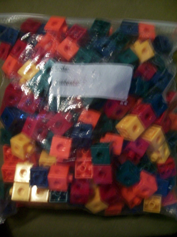 Educational Learning Unifix Math Plastic Snap Cubes 175+ Pieces