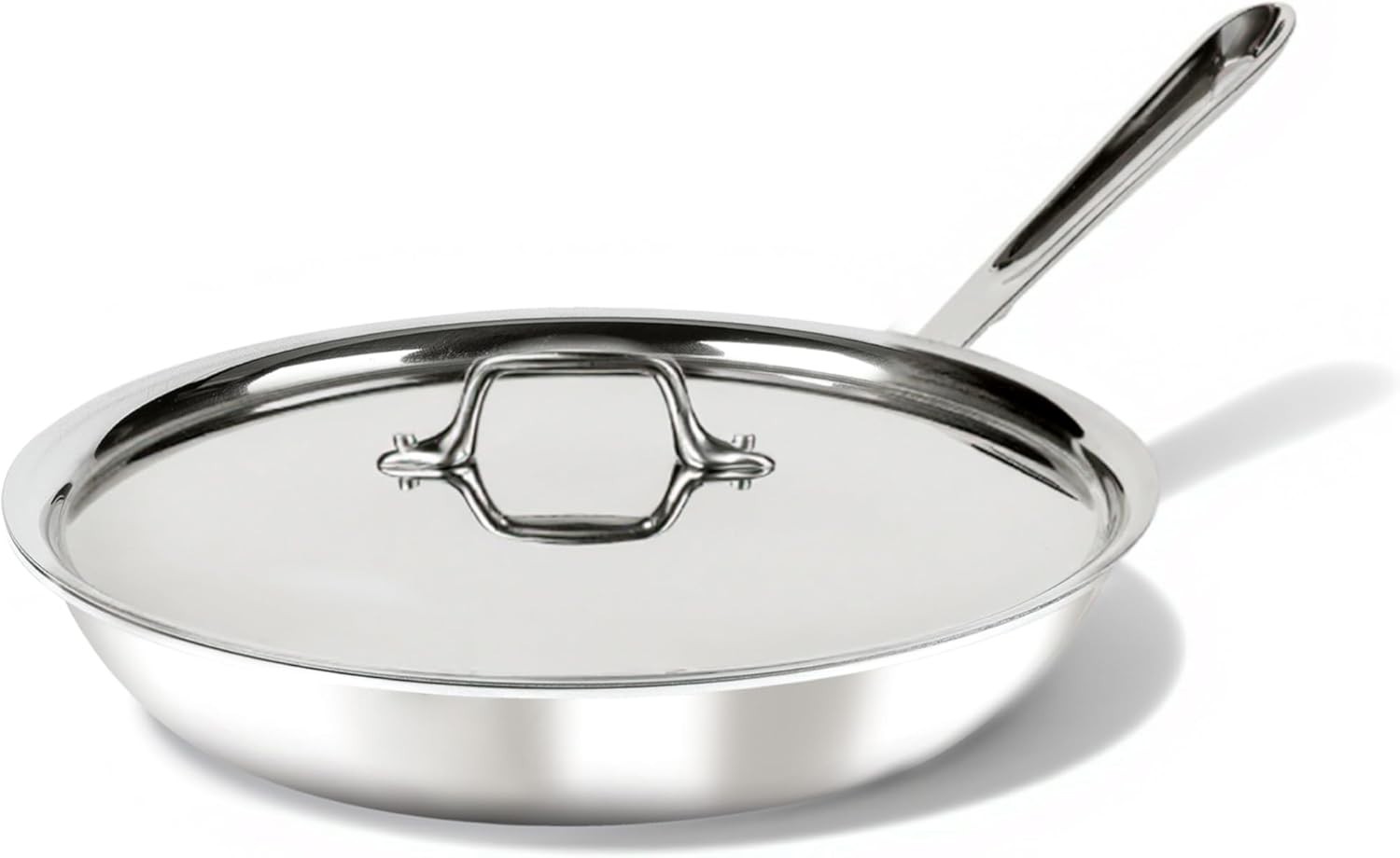 All-Clad D3 3-Ply Stainless Steel Fry Pan with Lid 10 Inch