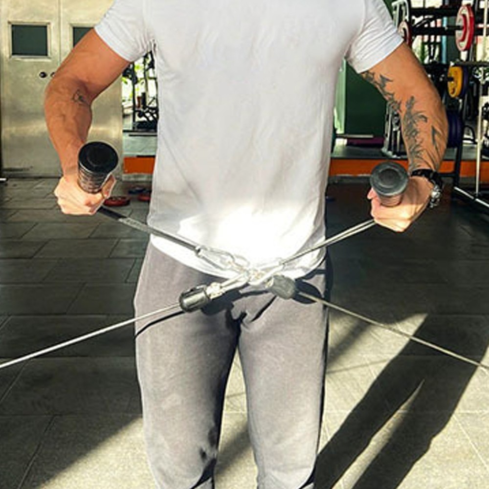 2X Exercise Tricep Rope Cable Attachment Tricep Rope Gym Press Down Pull Cord