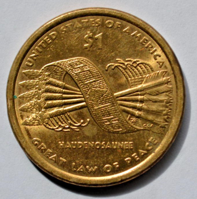 2010 D Haudenosaunee One Dollar Coin , circulated